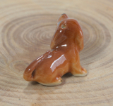Dackel, Hund, Porzellanminiatur